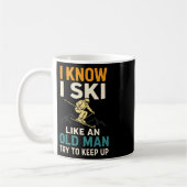 Ik weet dat ik ski als een oude man - Ski Art Fans Koffiemok (Links)