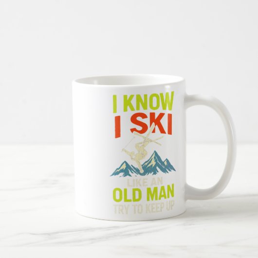 Ik weet dat ik ski - Grappige ski quotes Freestyle Koffiemok (Rechts)