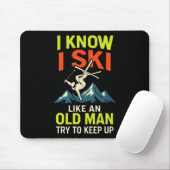 Ik weet dat ik ski - Grappige ski quotes Freestyle Muismat (Met muis)