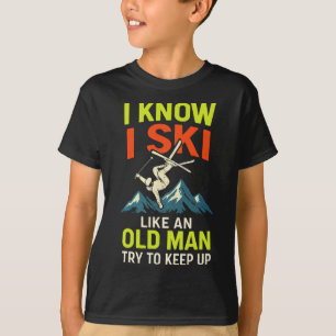 Ik weet dat ik ski - Grappige ski quotes Freestyle T-shirt