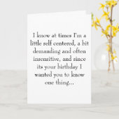 Ik weet dat ik soms een beetje egocentrisch ben, e kaart (Gele Bloem)