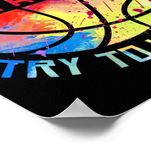 Ik weet dat ik speel als een Girl Basketball Poster (Hoek)