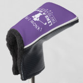 Ik weet dat ik speel als een meisje dat probeert o golfheadcover (3/4 voorkant)