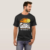 Ik weet dat ik speel als een meisje dat probeert o t-shirt (Voorkant volledig)