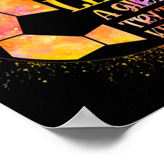 Ik weet dat ik speel als een meisje die de Voetbal Poster (Hoek)