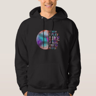 ik weet dat ik speel als een meisje . hoodie