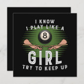 Ik weet dat ik speel als een meisje probeer 8 bal  (Voorkant / Achterkant)