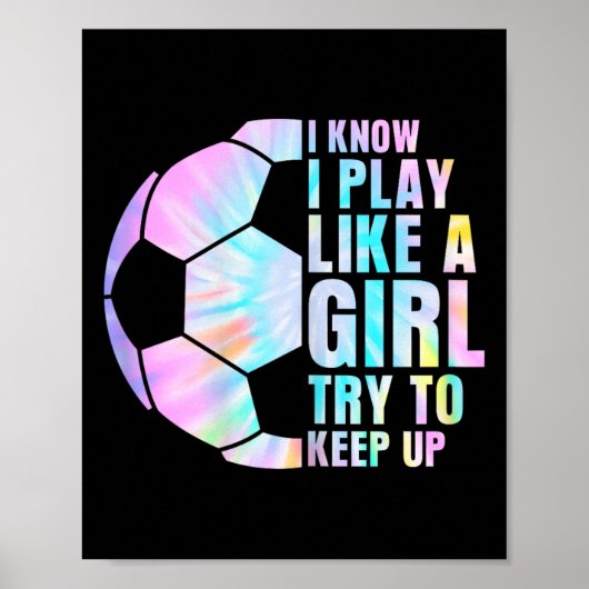 Ik weet dat ik speel als een meisje, probeer bij t poster (Voorkant)