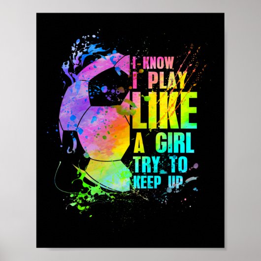 Ik weet dat ik speel als een meisje, probeer bij t poster (Voorkant)
