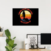 Ik weet dat ik speel als een meisje retro cornhole poster (Thuiskantoor)