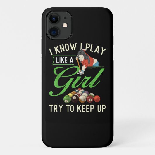 Ik weet dat ik speel als een meisje - Vrouwelijk b Case-Mate iPhone Case (Achterkant)