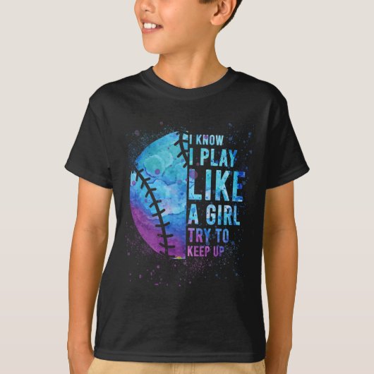 Ik weet dat ik speel als een meisje Zachte T-shirt (Voorkant)
