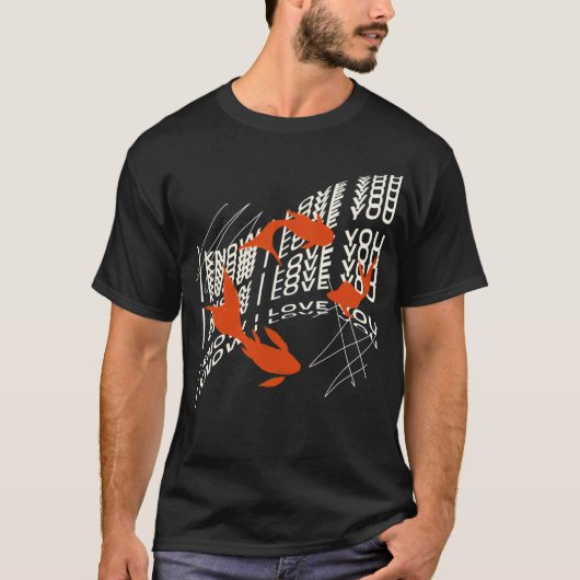 Ik weet dat ik van je hou vis t-shirt (Voorkant)