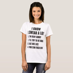 Ik weet dat ik veel grappige Rude Birthday Novelty T-shirt