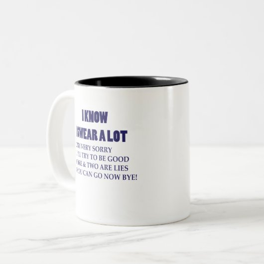 IK WEET DAT IK VEEL SCHAKEL TWEEKLEURIGE KOFFIEMOK (Voorkant links)