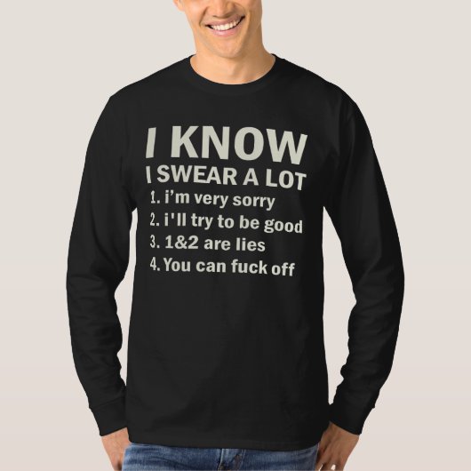 Ik weet dat ik veel zweet t-shirt (Voorkant)