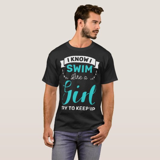 Ik weet dat ik zwem als meisje Tshirt Gift Vrouwen (Voorkant volledig)