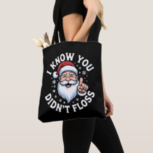 Ik weet dat je geen flos Kerst Tandarts Tandheelku Tote Bag