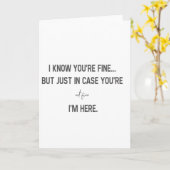 Ik weet dat je in orde bent. kaart (Gele Bloem)