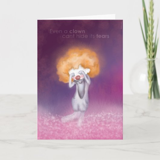 Ik weet dat je verdrietig bent kaart (Voorkant)