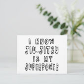 Ik weet dat Jiu-Jitsu mijn Superpower is Briefkaart (Staand voorkant)