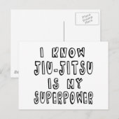 Ik weet dat Jiu-Jitsu mijn Superpower is Briefkaart (Voorkant / Achterkant)