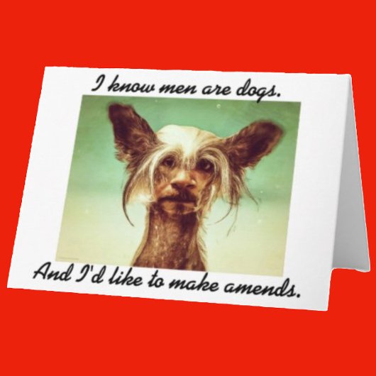 Ik weet dat Mannen honden zijn gepersonaliseerd Kaart