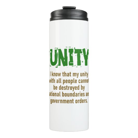 Ik weet dat mijn eenheid met alle mensen - Unity Q Thermosbeker (Voorkant)