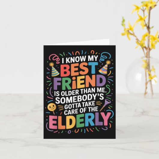 Ik weet dat mijn vriend ouder is dan ik, iemand mo kaart (Gele Bloem)