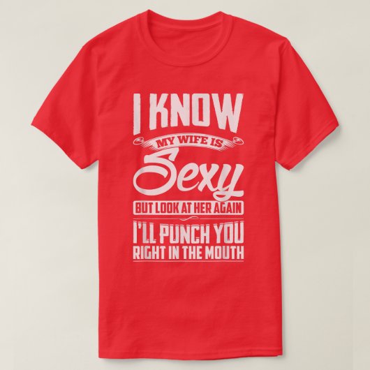Ik weet dat mijn vrouw kleine paren is t-shirt (Design voorkant)