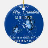 Ik weet dat oma in de hemel vermist is moeder keramisch ornament (Achterkant)