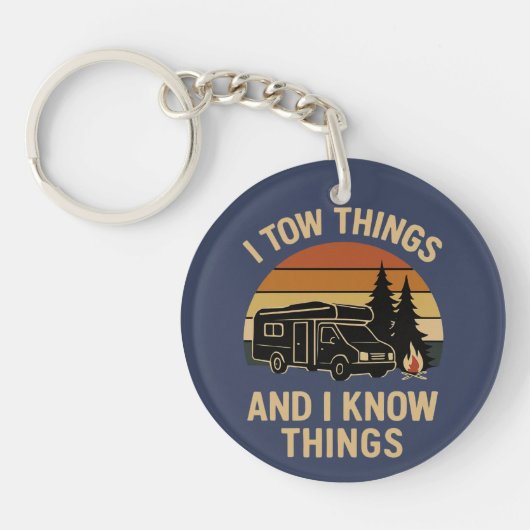 Ik weet dingen en ik weet dingen grappige vaders d sleutelhanger (Voorkant)