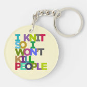 Ik weet dus dat ik geen mensen zal doden sleutelhanger (Achterkant)