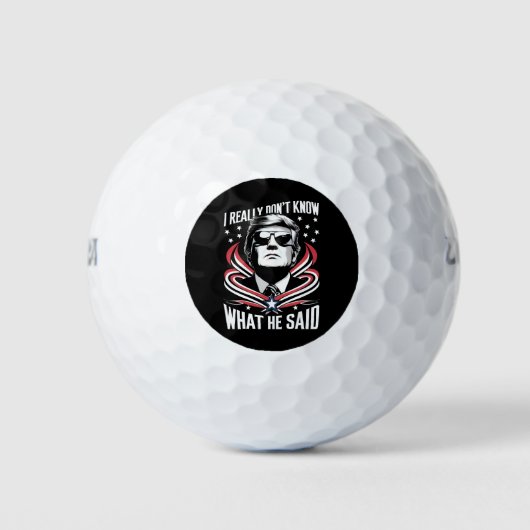 Ik weet echt niet wat hij zei grappige Trump Biden Golfballen (Voorkant)