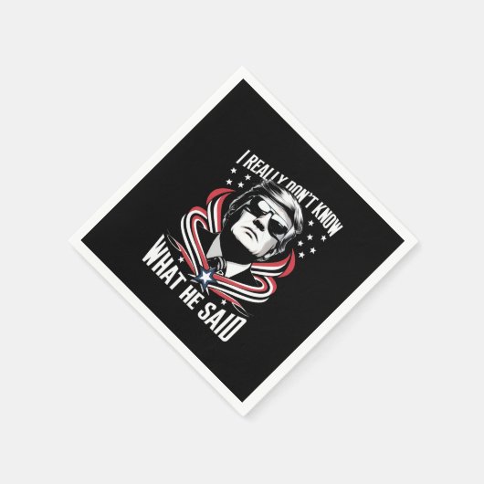 Ik weet echt niet wat hij zei grappige Trump Biden Servet (Hoek)