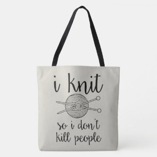Ik weet het dus ik vermoord geen mensen tote bag