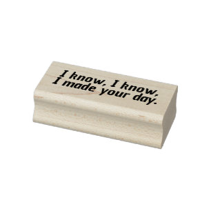 Ik weet het, ik weet het rubberstempel