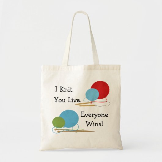 Ik weet het, je leef een grappig ontwerp tote bag (Voorkant)