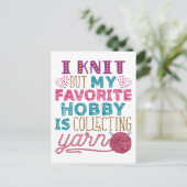 Ik weet het, maar mijn favoriete hobby verzamelt g briefkaart (Staand voorkant)