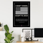 Ik weet het niet, behalve Jezus. Poster (Thuiskantoor)