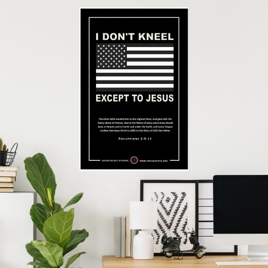 Ik weet het niet, behalve Jezus. Poster (Thuiskantoor)