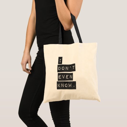 Ik weet het niet eens tote bag (Voorkant (product))