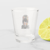 Ik weet het niet, ik werk hier gewoon Grappige sar Shot Glas (Achterkant)