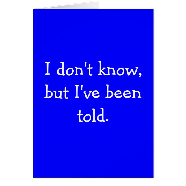 Ik weet het niet, maar ik heb het gehoord. (Voorkant)