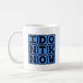 Ik weet het niet, Onwetendheid Koffiemok (Links)