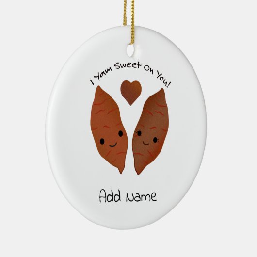 Ik weet het op je zoete aardappelen keramisch ornament (Rechts)