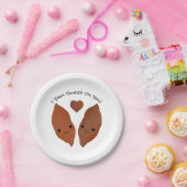 Ik weet het op je zoete aardappelen papieren bordje (Feest)