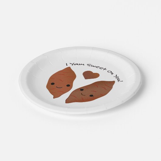 Ik weet het op je zoete aardappelen papieren bordje (Gekanteld)