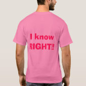 Ik weet het. t-shirt (Achterkant)