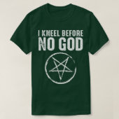 Ik weet het voor geen God satanisch T-shirt (Design voorkant)